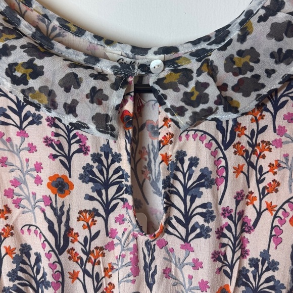 NWT Cath Kidston Frill Paper Pansies Floral Leopard Contrast Midi Dress 6 US 2 - Picture 5 of 16